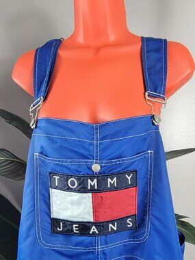 RARE 90s Tommy Hilfiger Jeans NYLON overalls 💙
